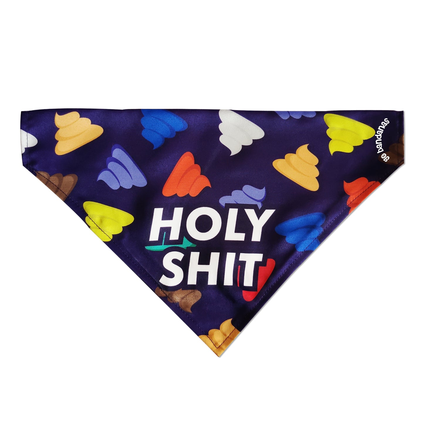 Go Bandanas Reversible Holy Shit (Multicolour) & Cutie Patootie (Purple) Adjustable Bandana for Pet Dogs & Cats