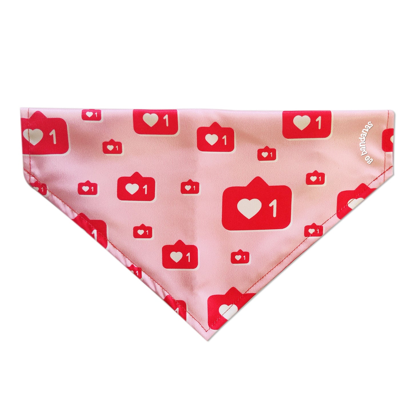 Go Bandanas Reversible Heart It (Pink) & Call Me Magic (Purple) Adjustable Bandana for Pet Dogs & Cats