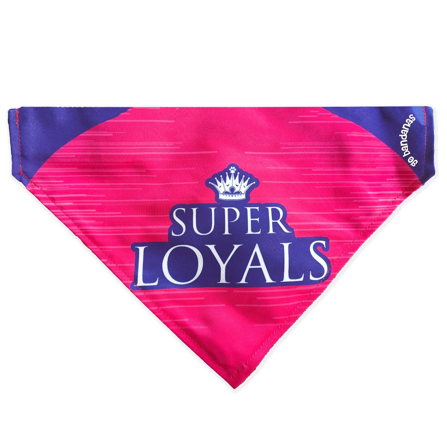 Go Bandanas Reversible Indian Pet League (IPL) Rajasthan Super Loyals (Pink) & Dill Se Desi (Multi Colour) Bandana for Pet Dogs & Cats