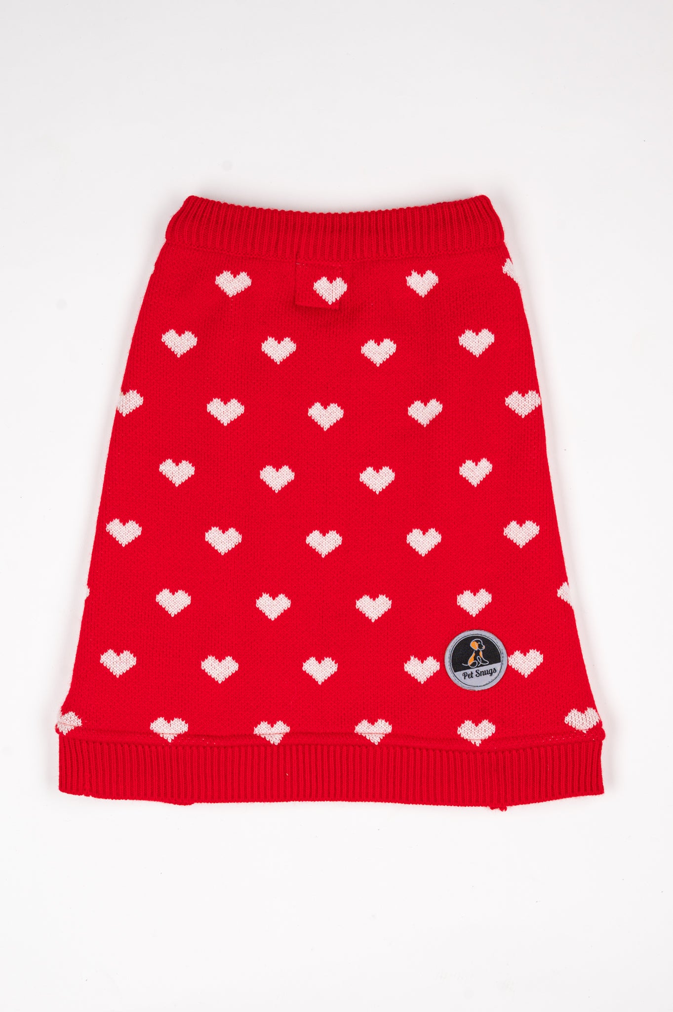 Petsnugs Red Heart Sweater - Red & White