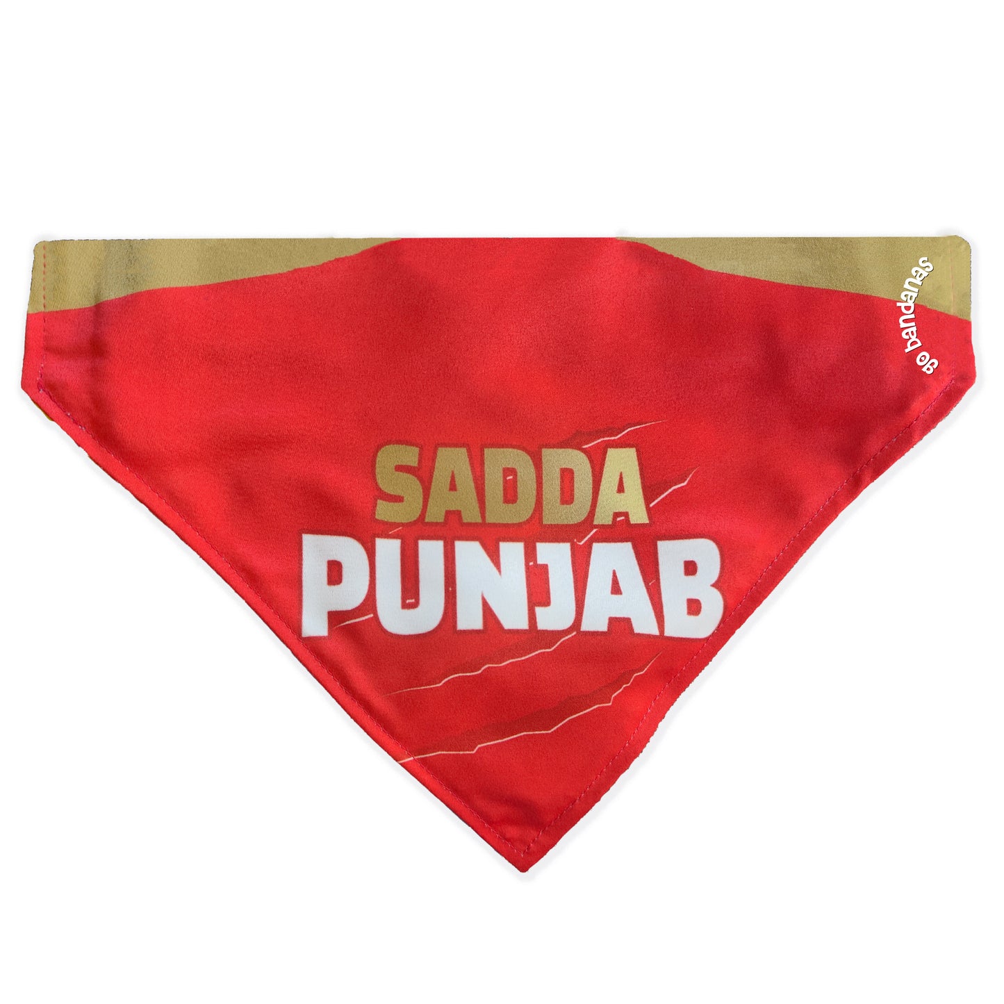 Go Bandanas Reversible Indian Pet League (IPL) Sadda Punjab (Red) & Dill Se Desi (Multi Colour) Bandana for Pet Dogs & Cats