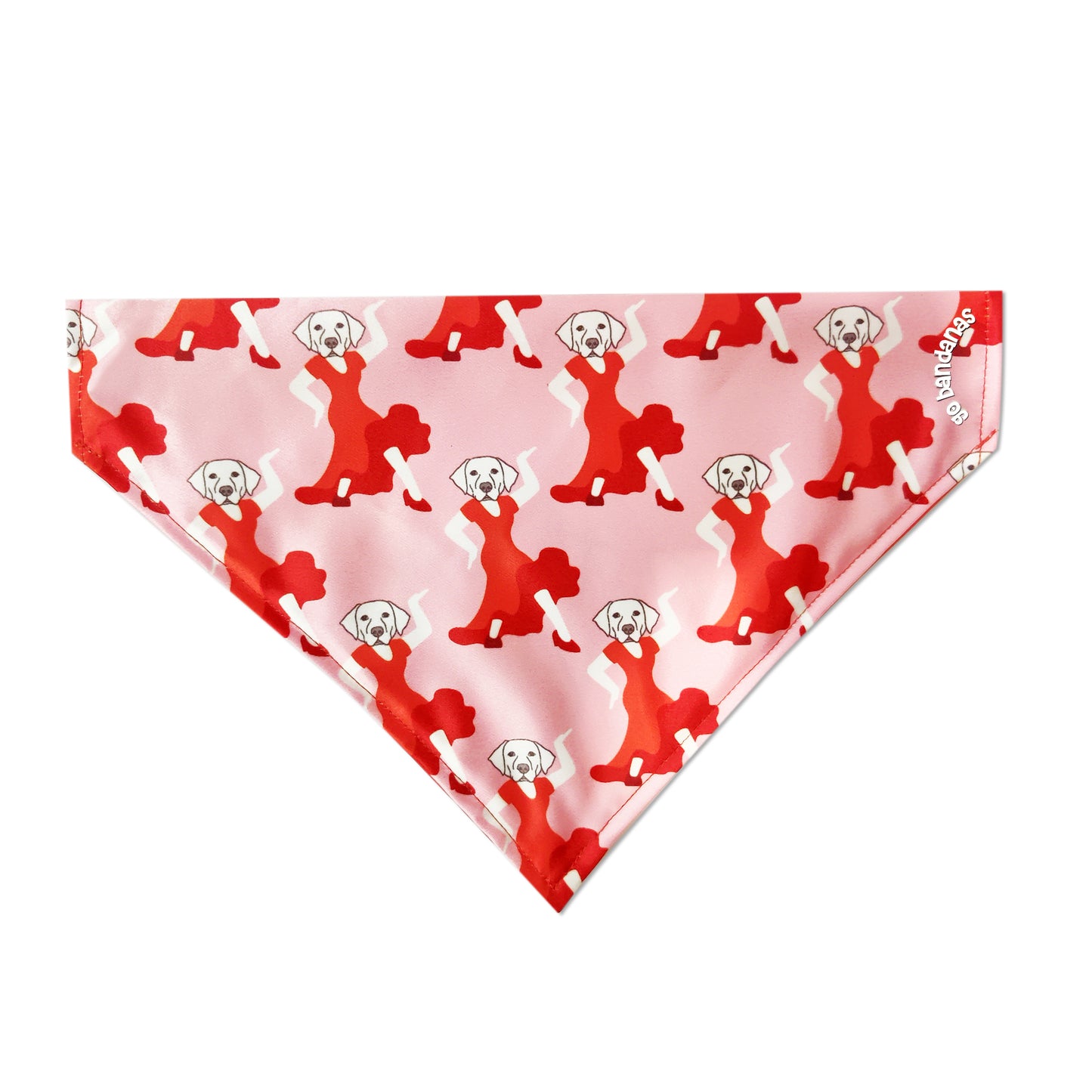 Go Bandanas Reversible Birthday Bitch (Red) & Dancing Queen (Pink) Adjustable Bandana for Pet Dogs