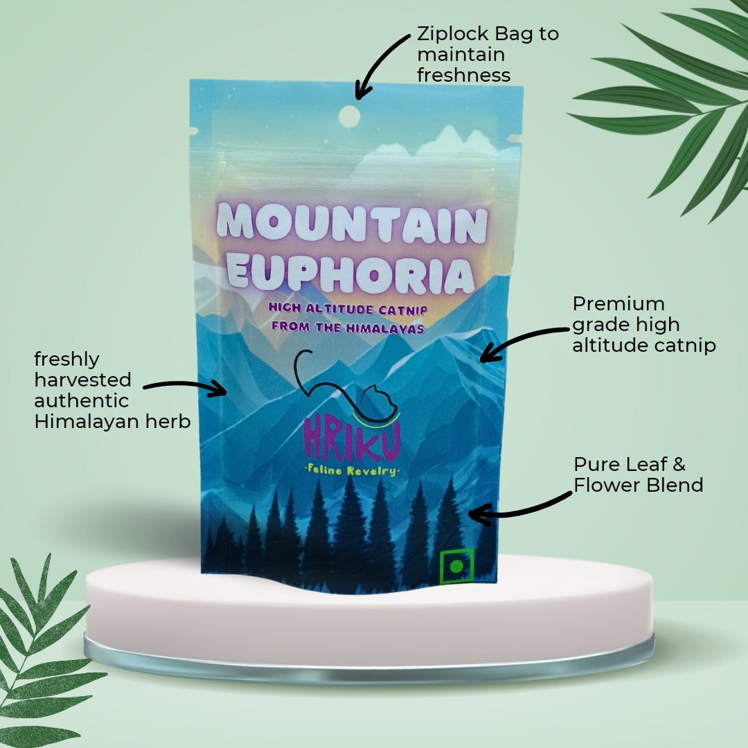 HRIKU-Mountain-Euphoria---Naturally-Grown-High-Altitude-Himalayan-Catnip-Treat-for-Cats---10-gm