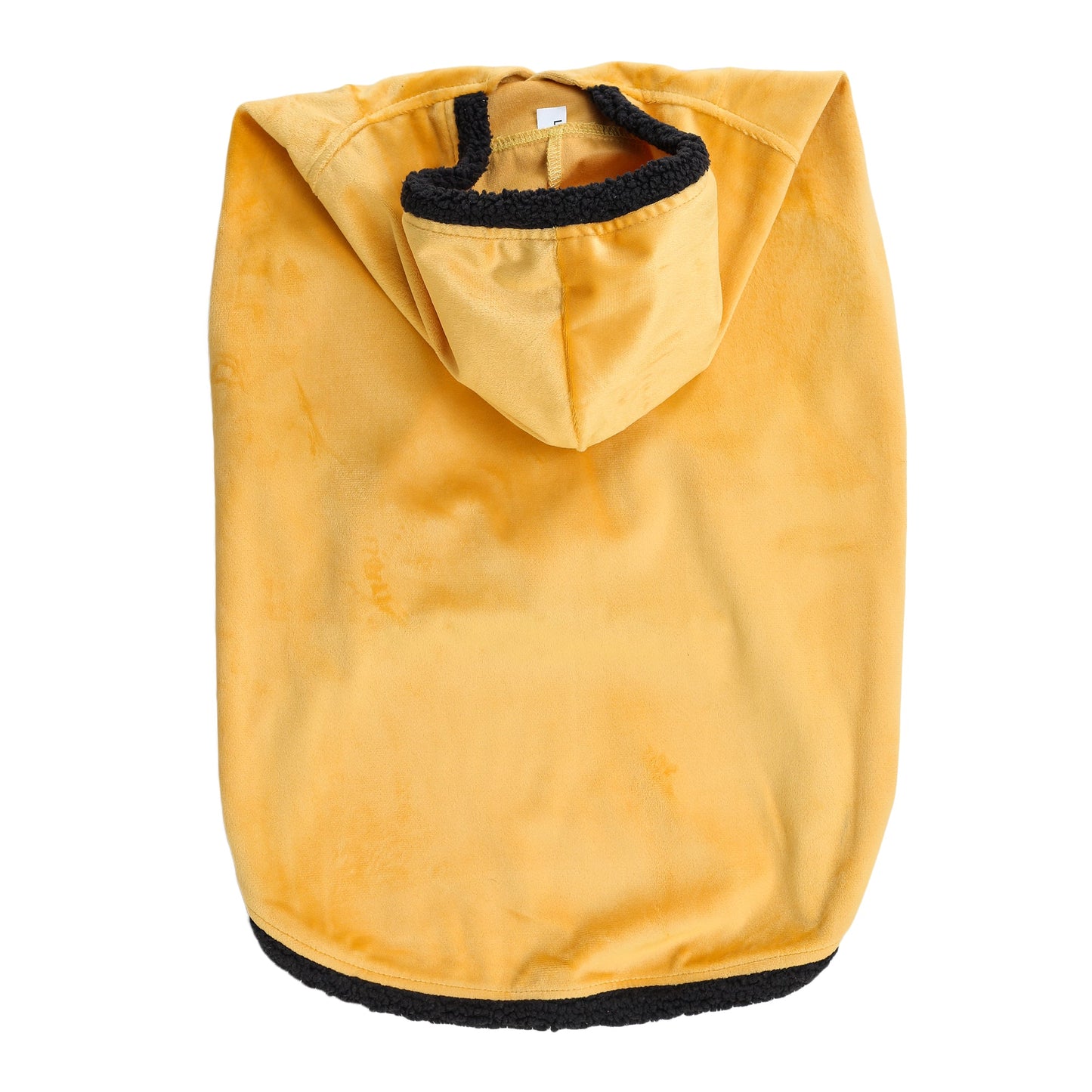 Dog Hoodie (Yellow Velvet With Fur)