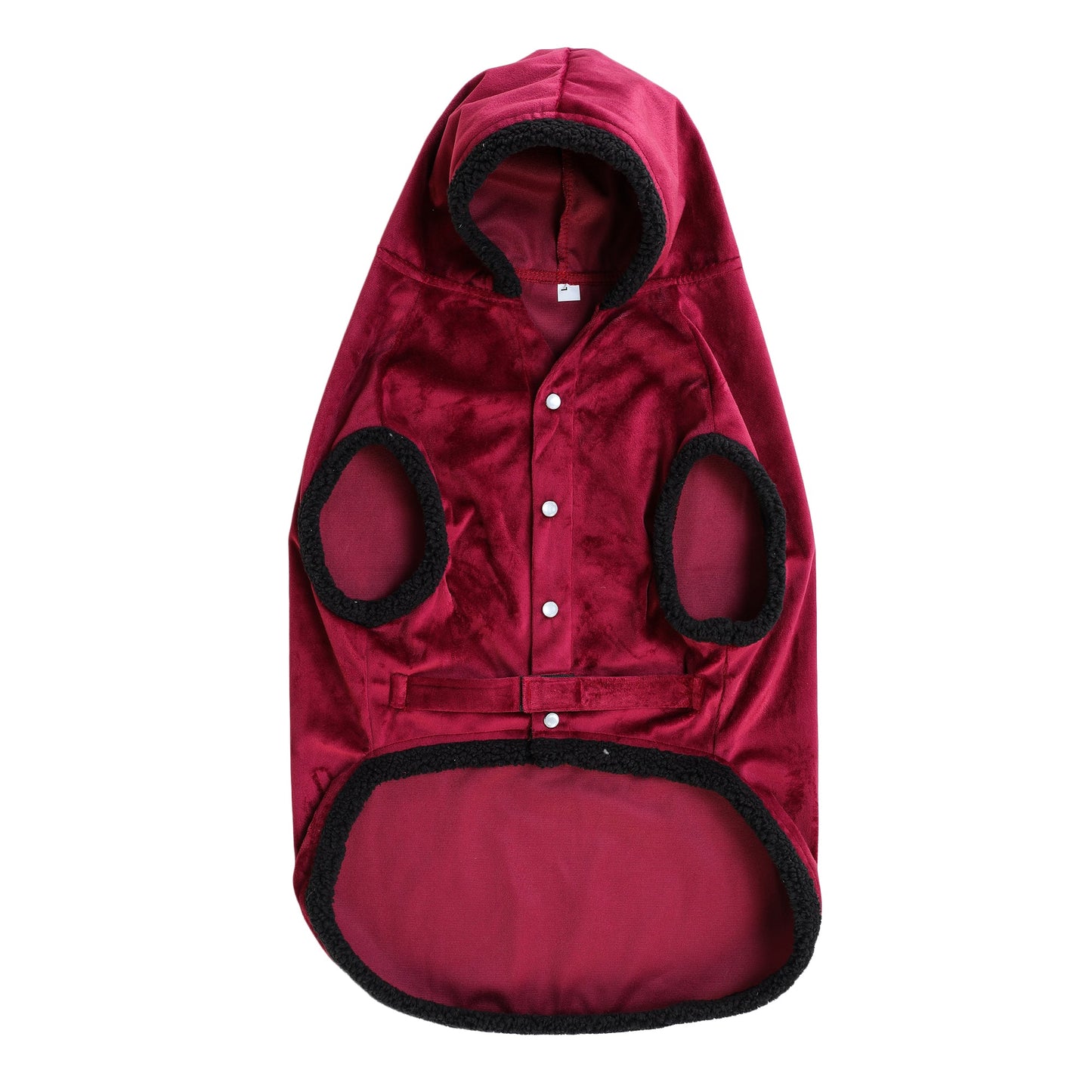 Dog Hoodie (Maroon Velvet With Fur)