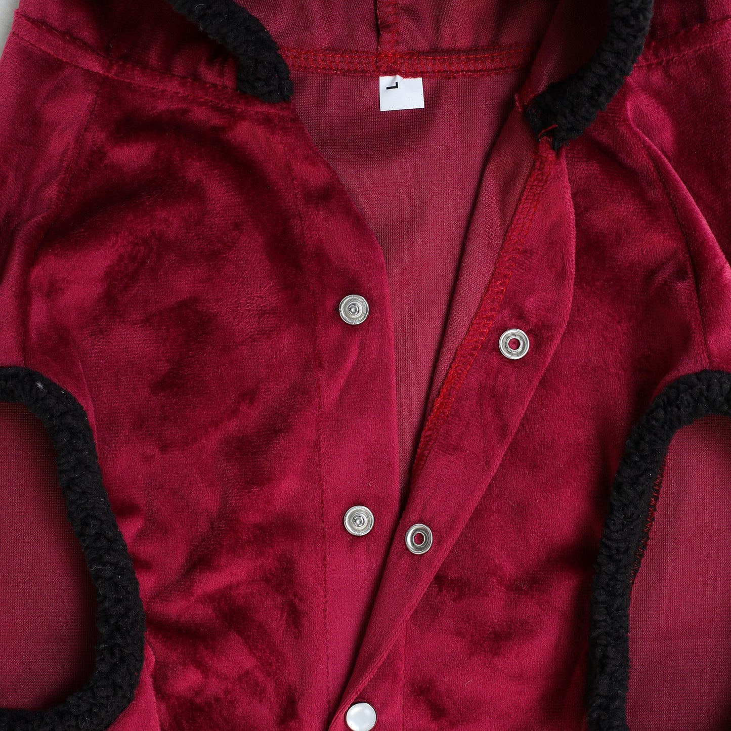 Dog Hoodie (Maroon Velvet With Fur)