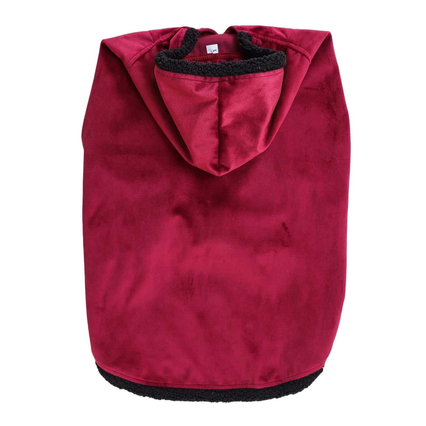 Dog Hoodie (Maroon Velvet With Fur)