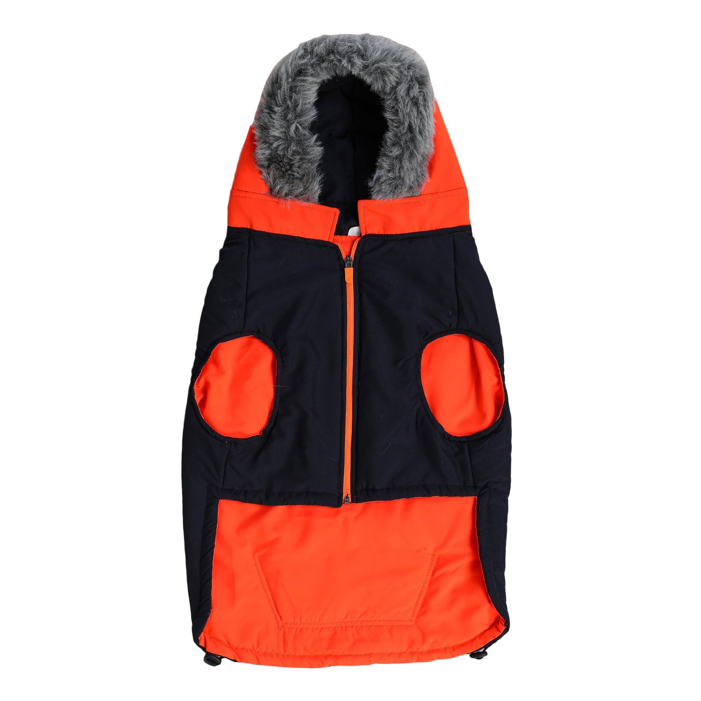 Navy/Orange Dog Jacket With Zipper