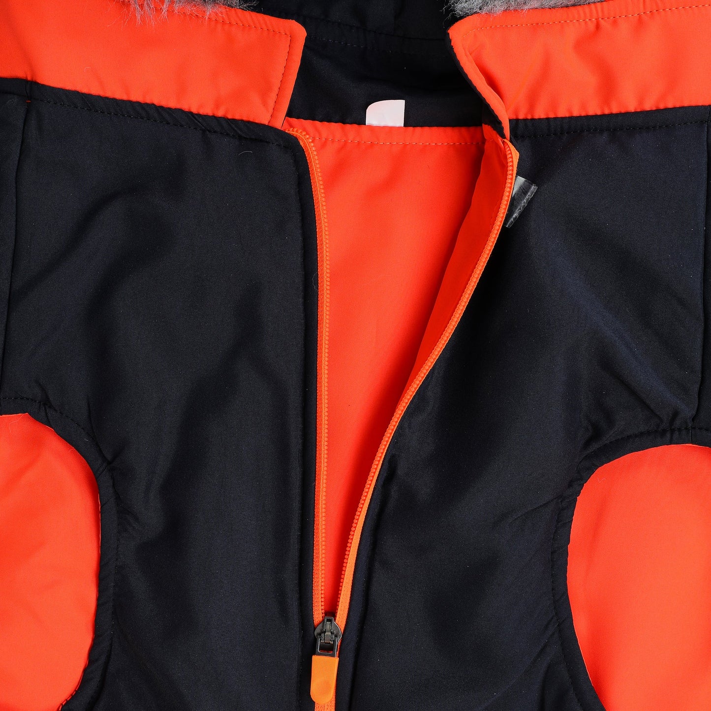 Navy/Orange Dog Jacket With Zipper