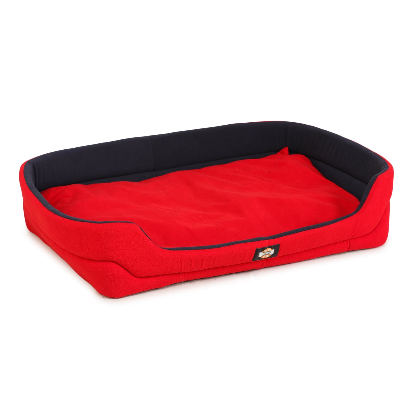 Dog Bed (Red & Blue Cuddler)