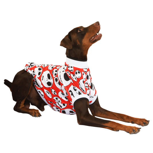 Skulls Dog Tee - red