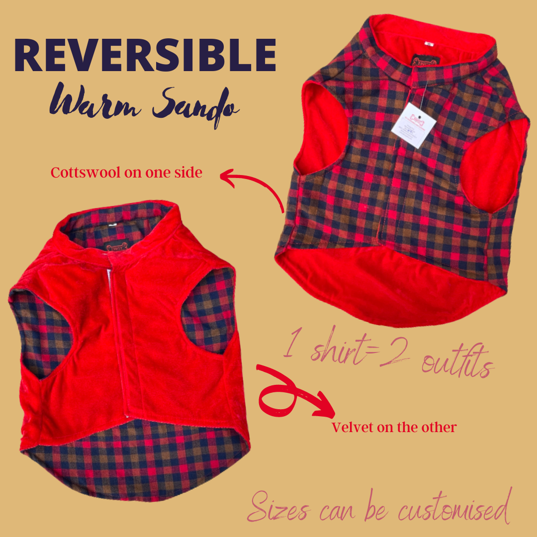 Reversible Shirt/Sando: Maroon