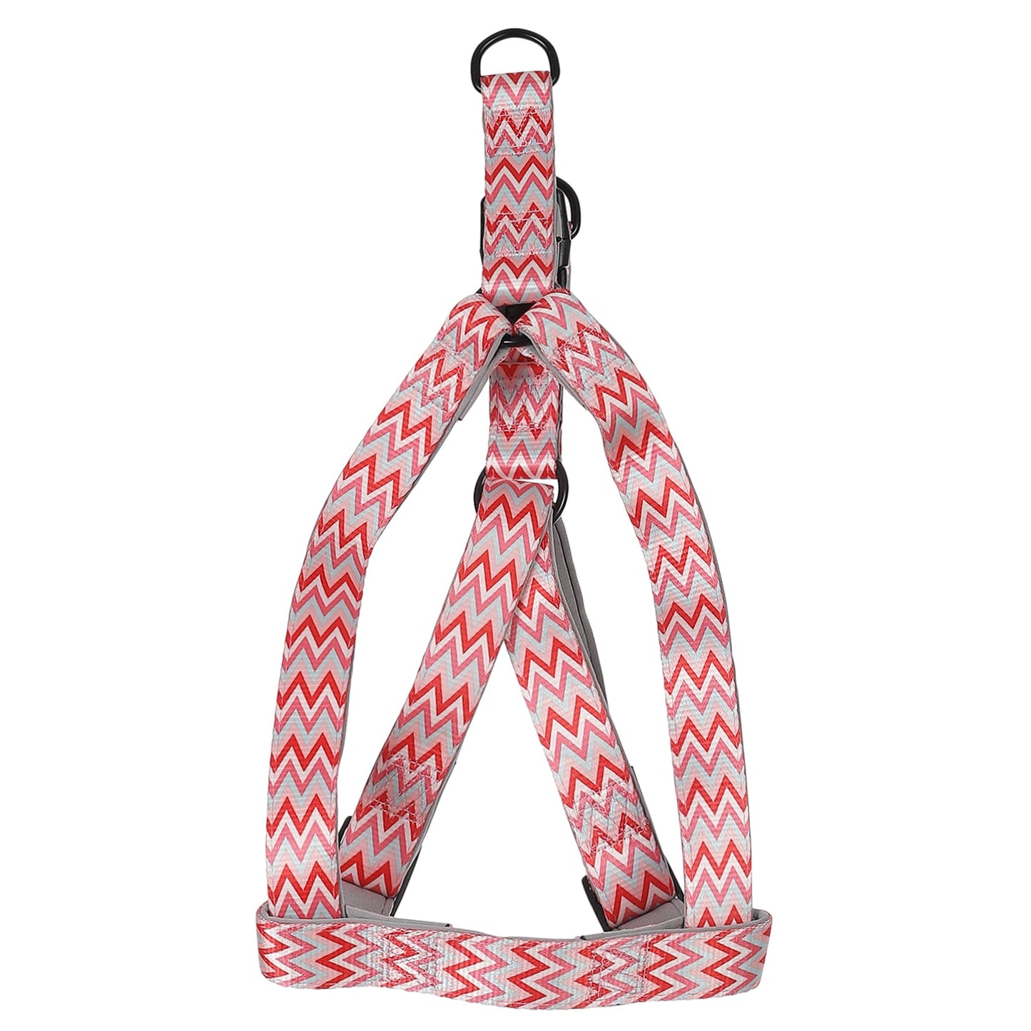 BASIL Zig-Zag Print Padded Harness, Red