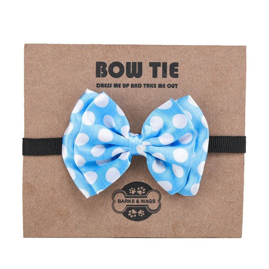 Blue Polka Dot Bow Tie