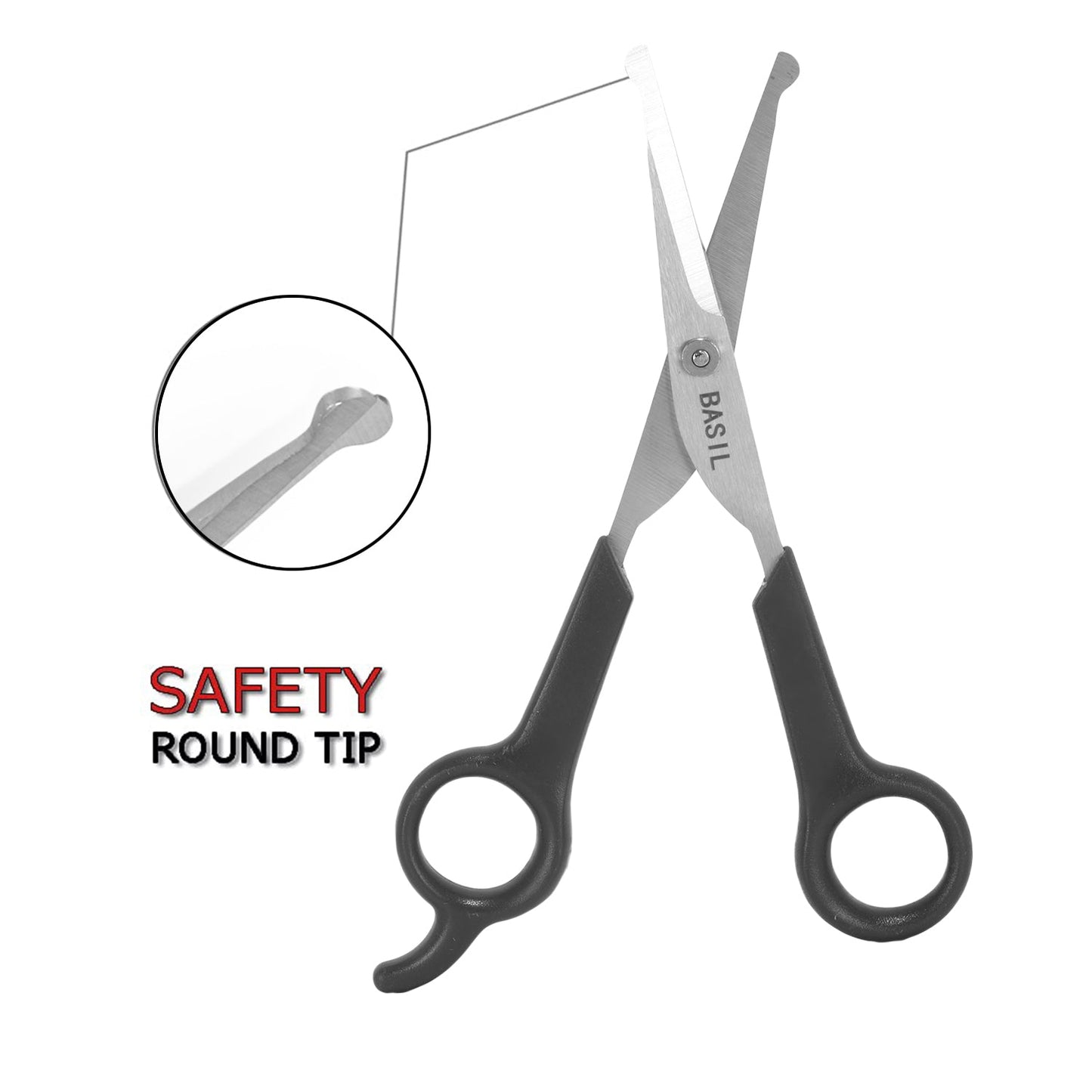 BASIL Safety Grooming Scissor for Dogs & Cats