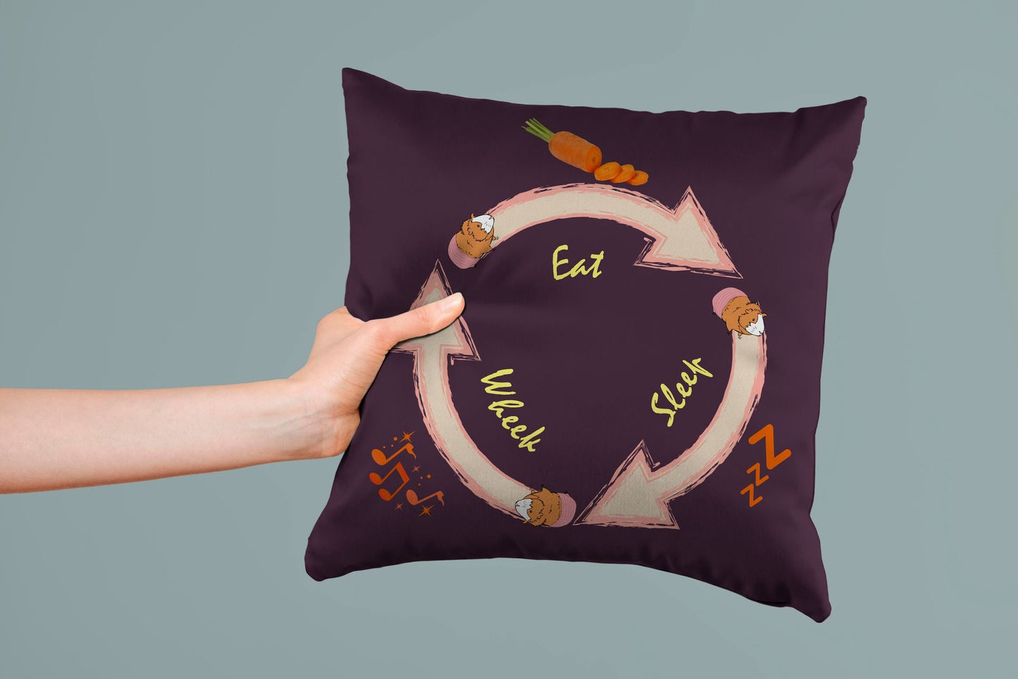 Eat Sleep Wheek Cushion Cover