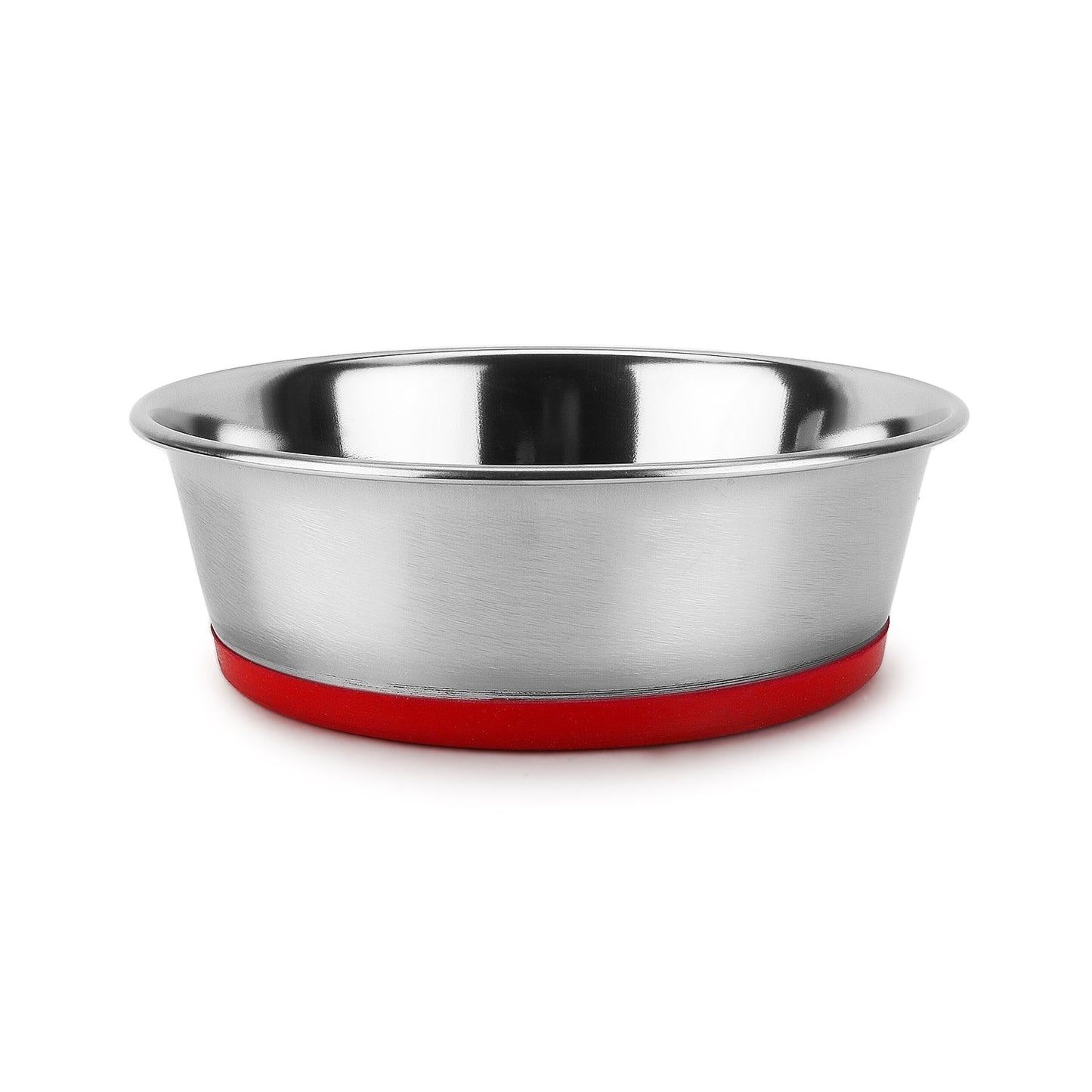 BASIL Heavy Dish Anti-Skid Steel Pet Feeding Bowls with Silicon Bottom