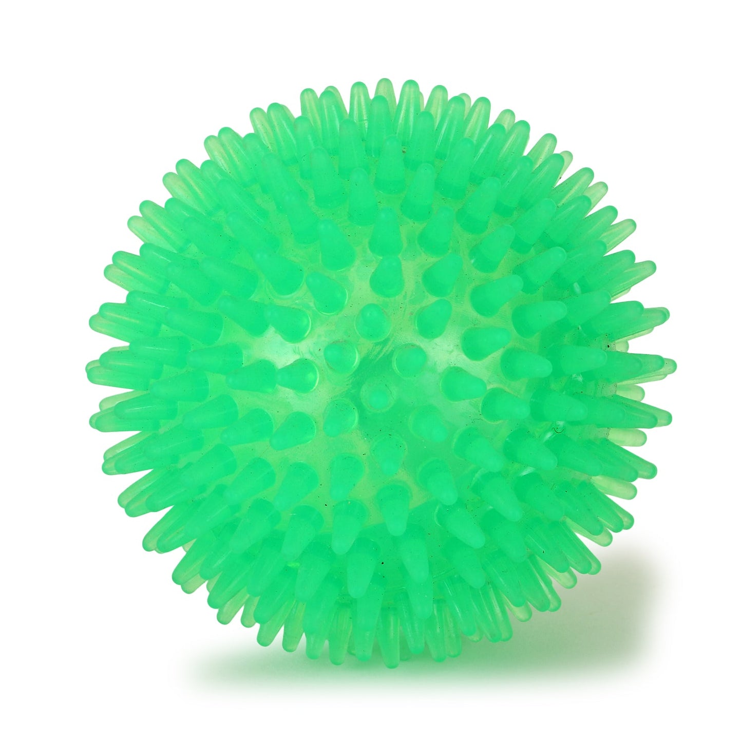 BASIL Spiked & Squeaky Chew Ball, Toy for Dogs & Puppies (Green)