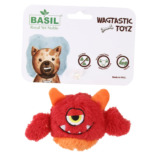 BASIL Plush Monster Ball with TPR Small Squeaky Ball Inside