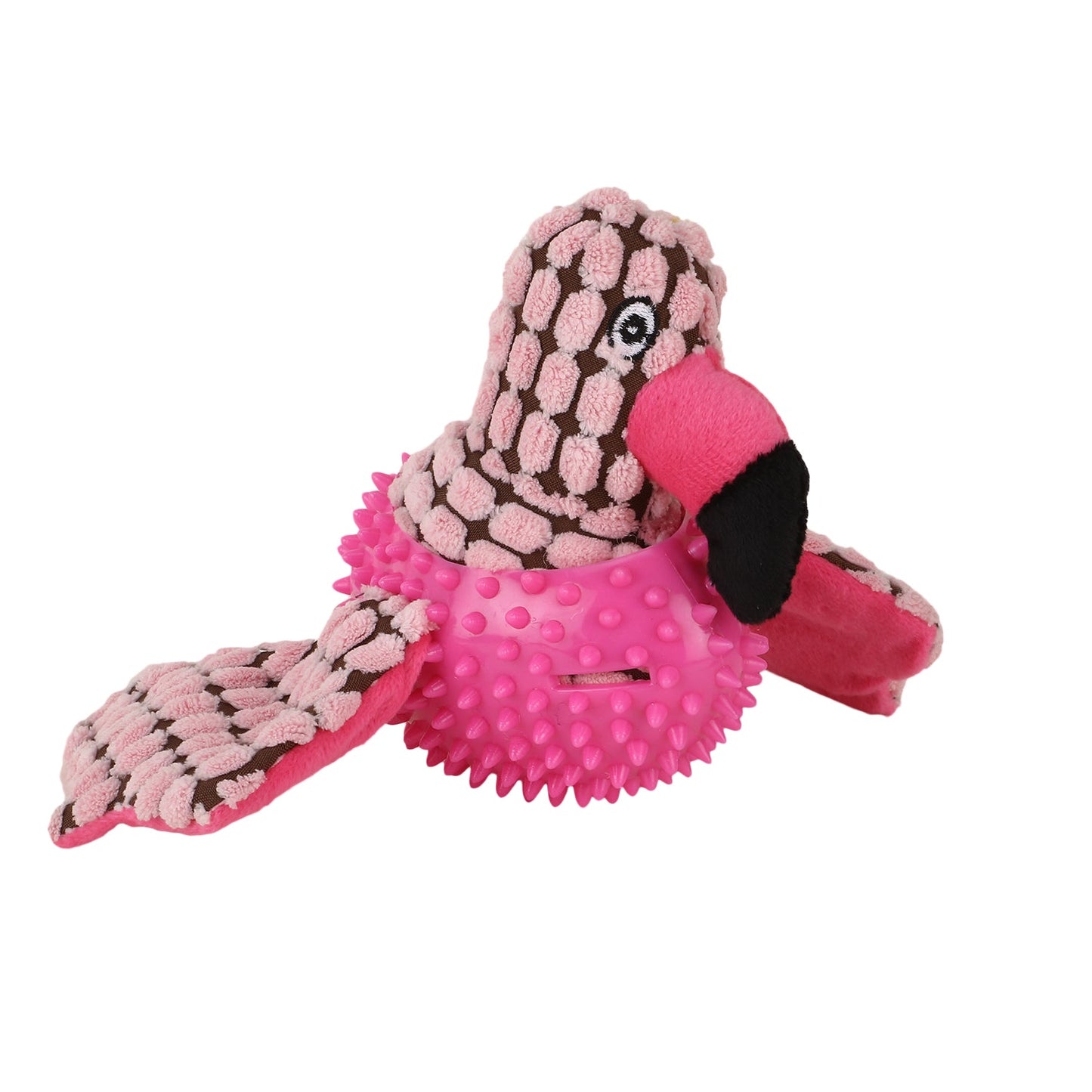 BASIL Bird Plush Pet Toy for Dogs & Puppies with Squeaky Neck (Pink)