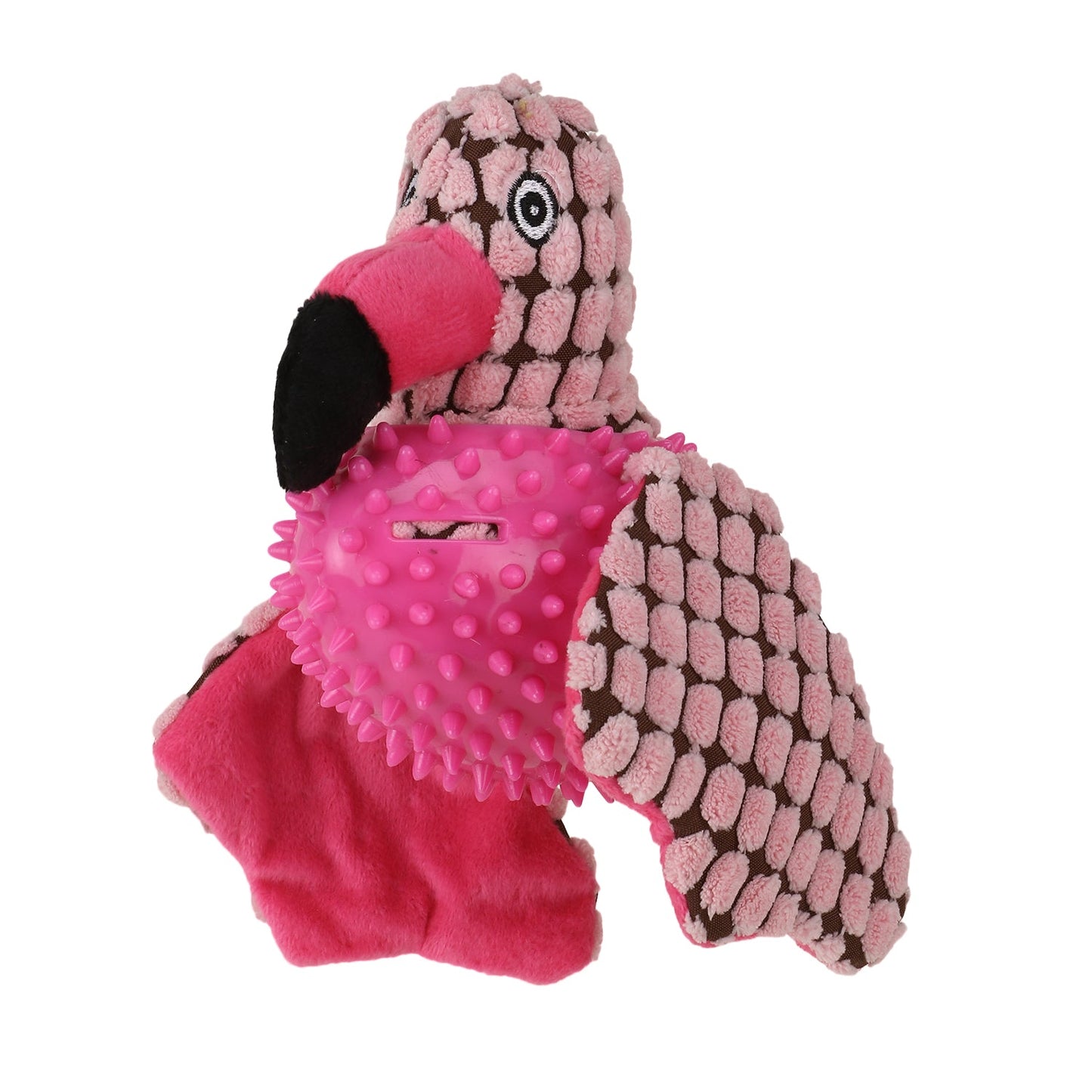 BASIL Bird Plush Pet Toy for Dogs & Puppies with Squeaky Neck (Pink)