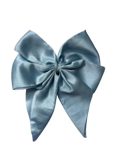 Blue Satin Bow Tie