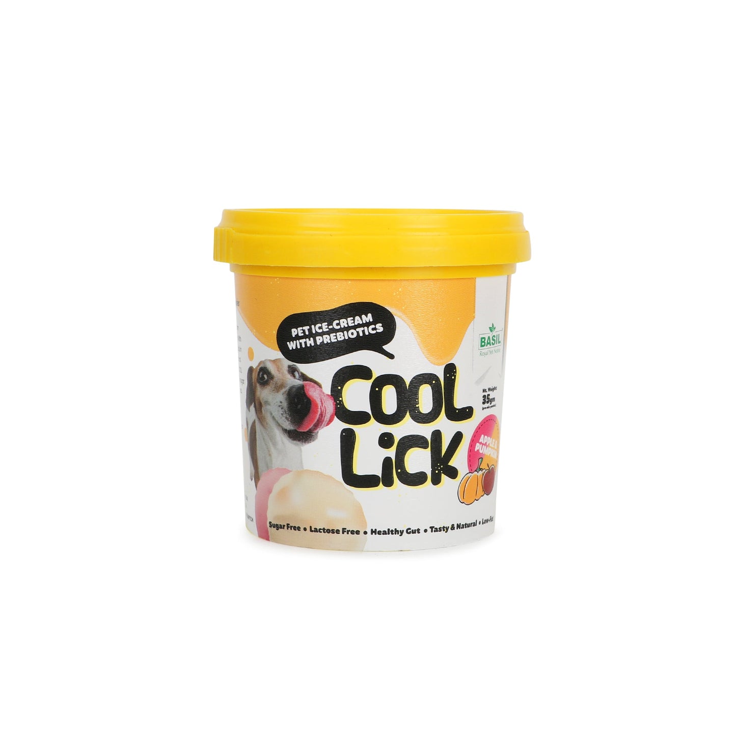 BASIL Cool Lick Dog Ice-Cream with Added Prebiotics, Apple & Pumpkin (Pack of 2)