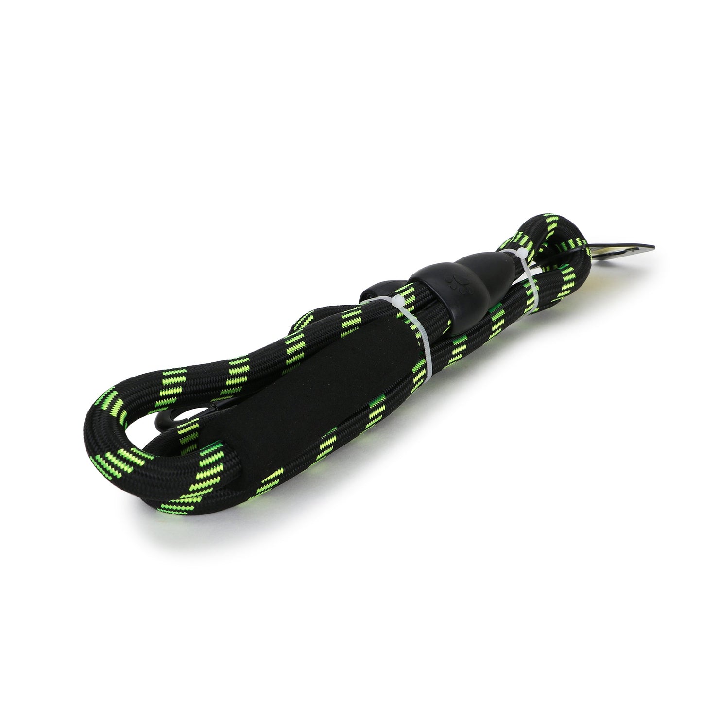 BASIL Reflective Rope Leash for Dogs & Puppies, 4 Feet (Black & Green)