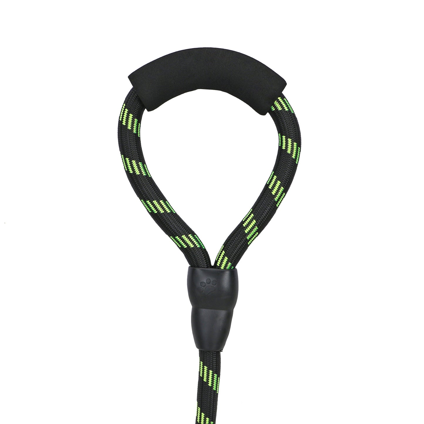 BASIL Reflective Rope Leash for Dogs & Puppies, 4 Feet (Black & Green)