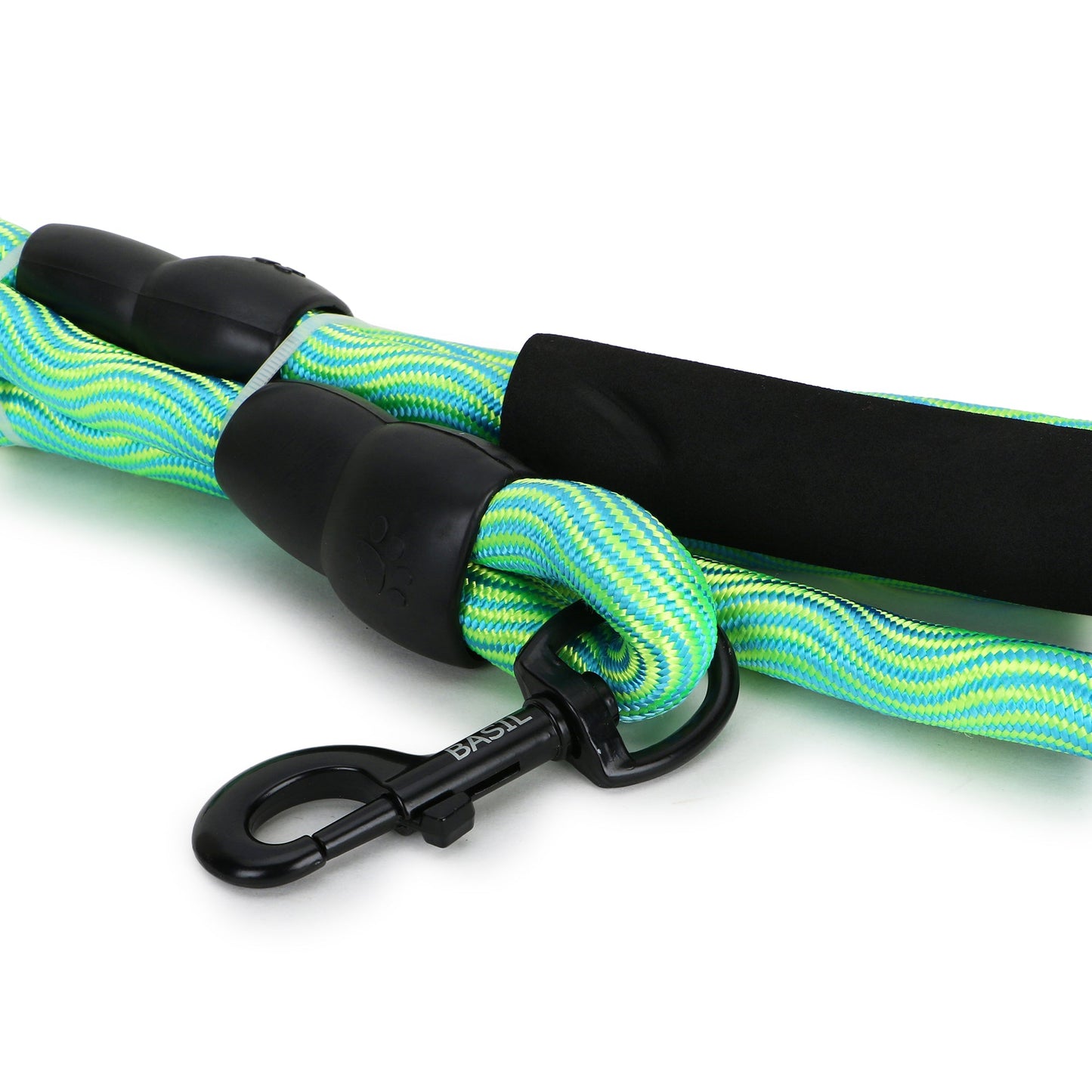 BASIL High Reflective Rope Leash for Dogs & Puppies, 4 Feet (Yellow & Green)