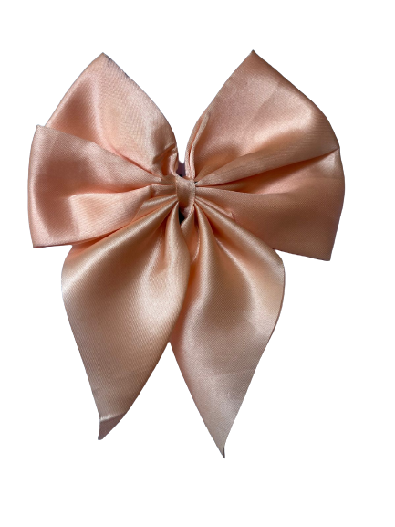 Pink Satin Bow Tie