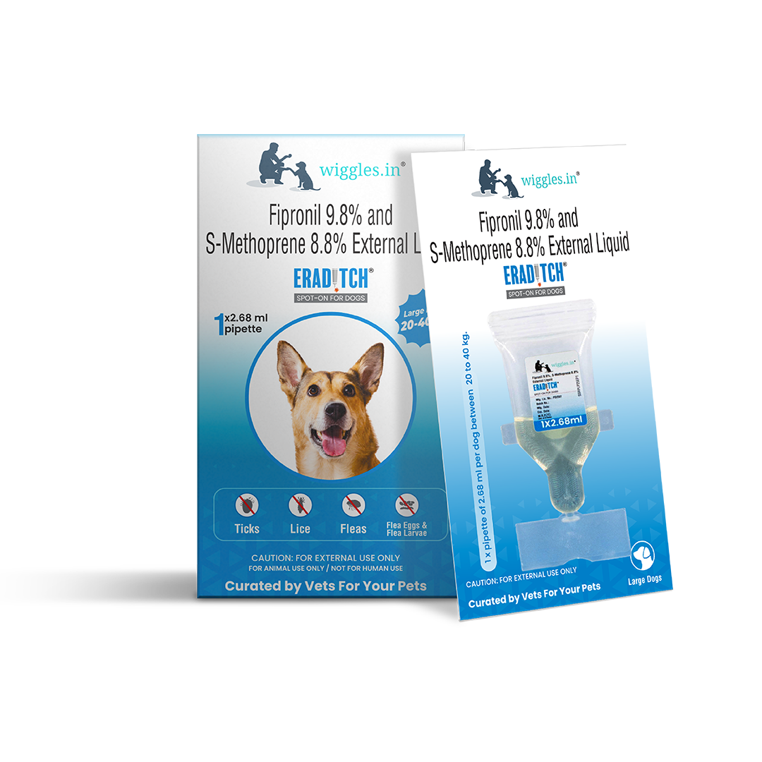 Eraditch Spot on for Dogs 20 to 40 KG (2.68 ml) - Fleas Ticks Remover, external liquid