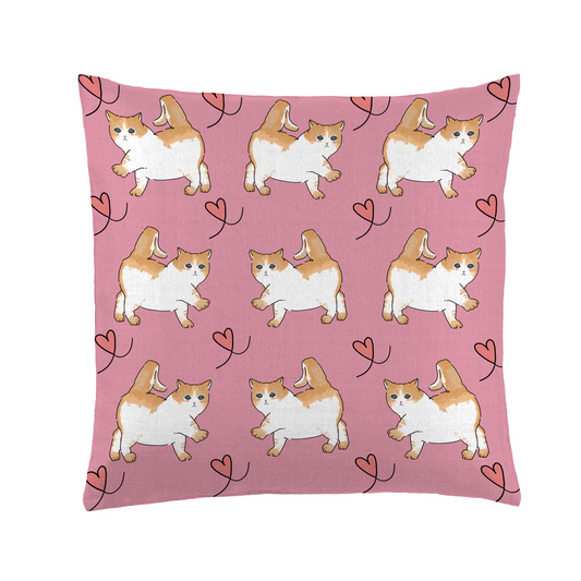 Cats & Hearts Cushion Cover