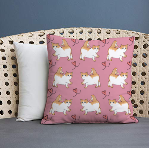 Cats & Hearts Cushion Cover