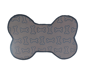 brown coloured dog food mat