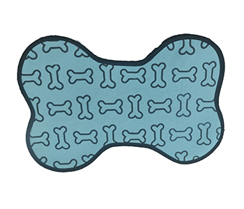 smoke blue coloured dog food mat