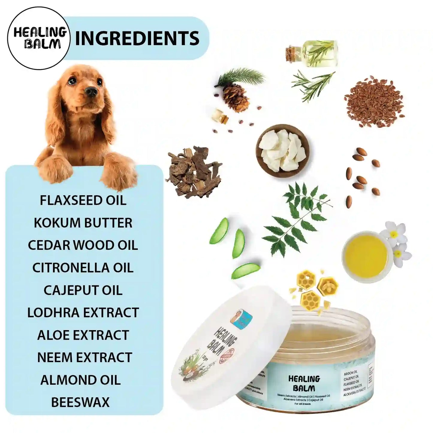 100% Natural Healing Balm for Dog, 30gms