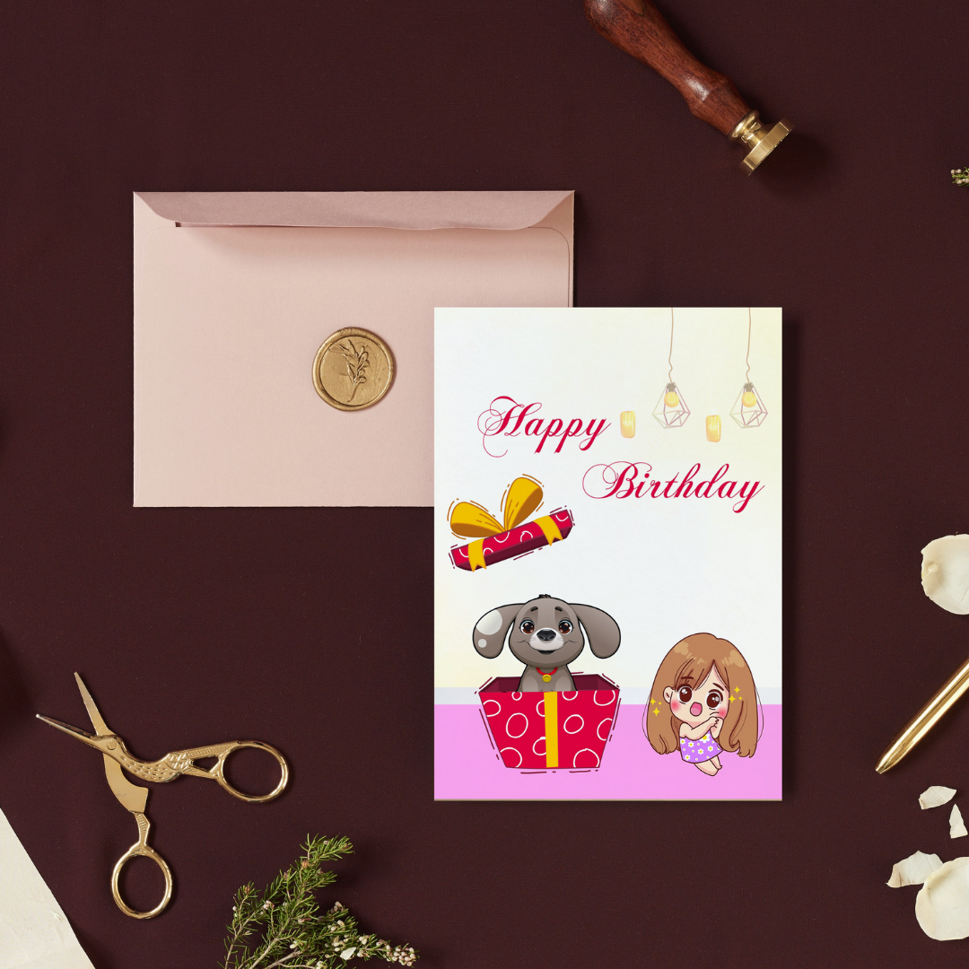 Happy Birthday Greeting Card - PawLaLand