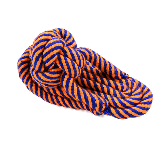 Slipper Rope Toy Orange Blue - PawLaLand