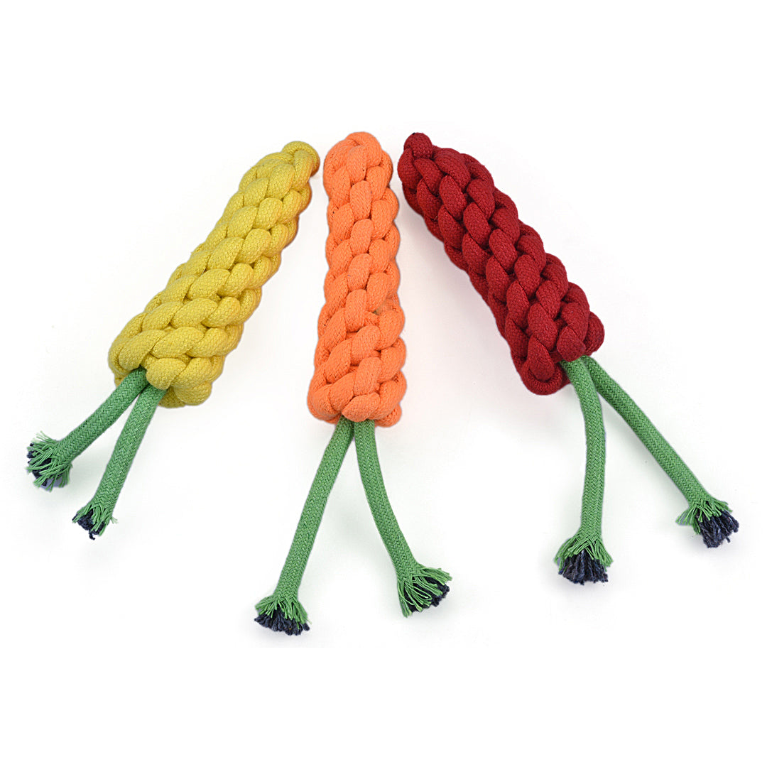 Carrot Shaped Rope Toy - PawLaLand