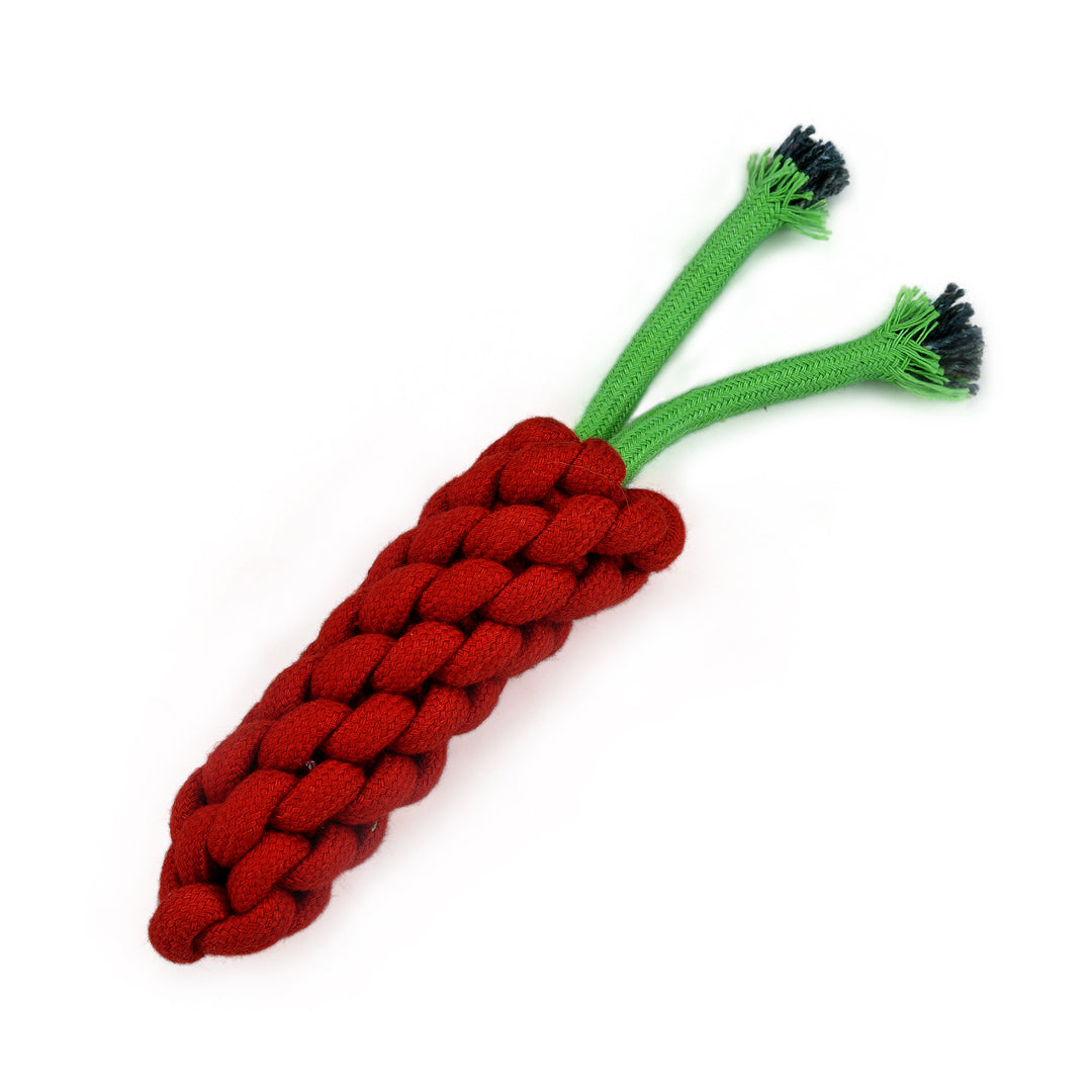 Carrot Shaped Rope Toy - PawLaLand