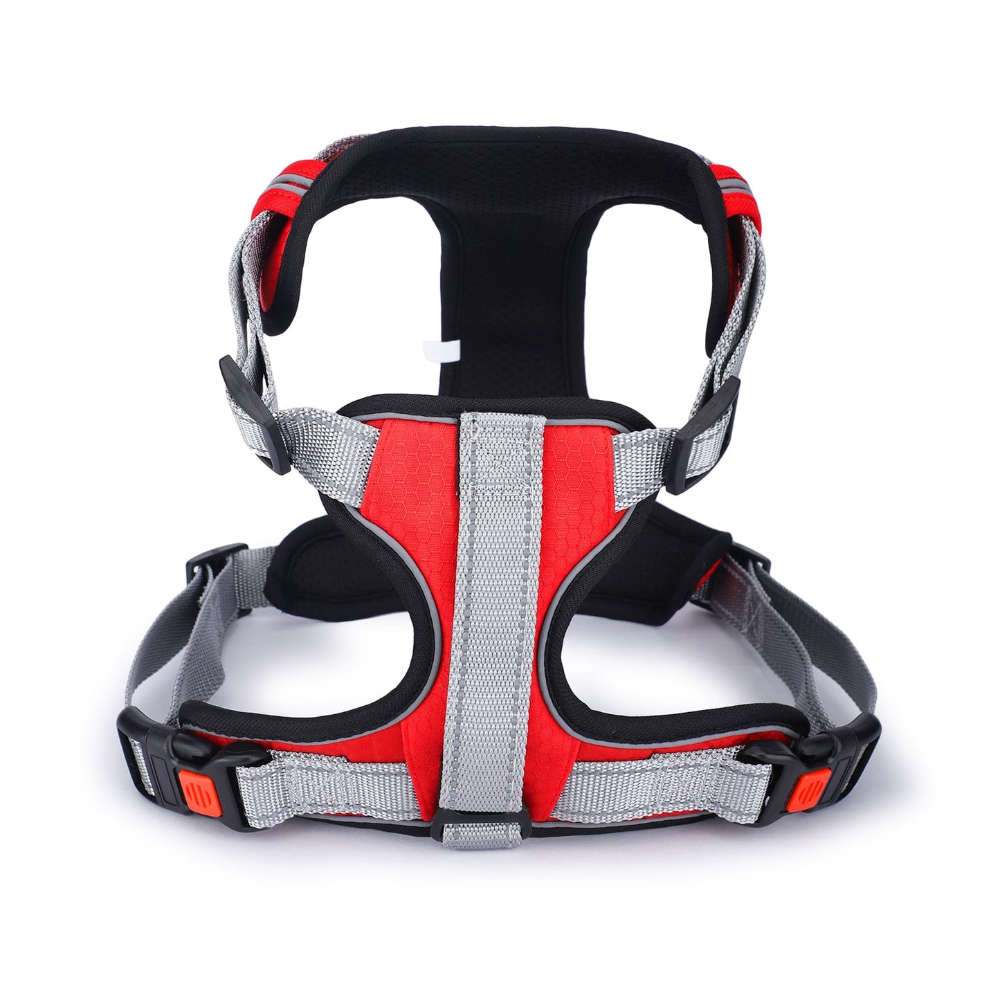 BASIL Dog Handle Harness No-Pull Adjustable Vest Harness, Reflective Red