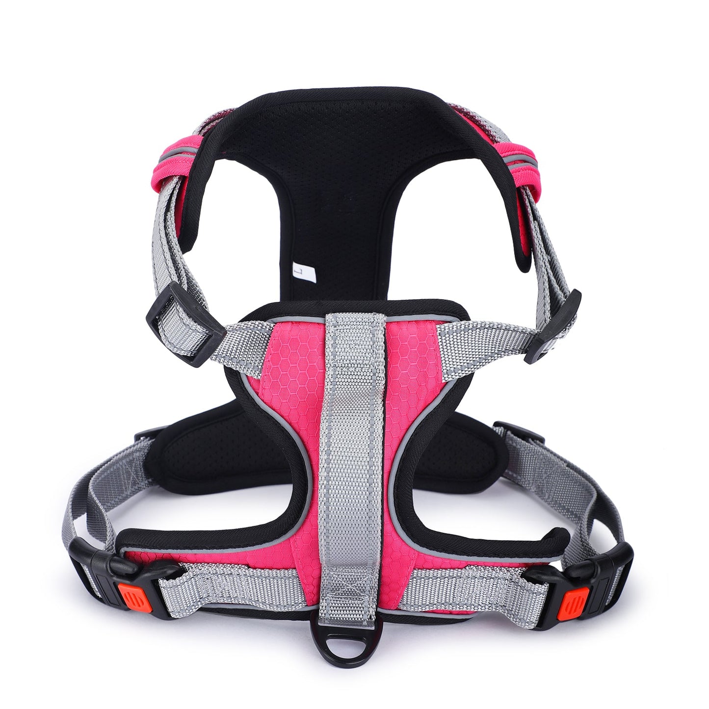 BASIL Dog Handle Harness No-Pull Adjustable Vest Harness, Reflective Pink