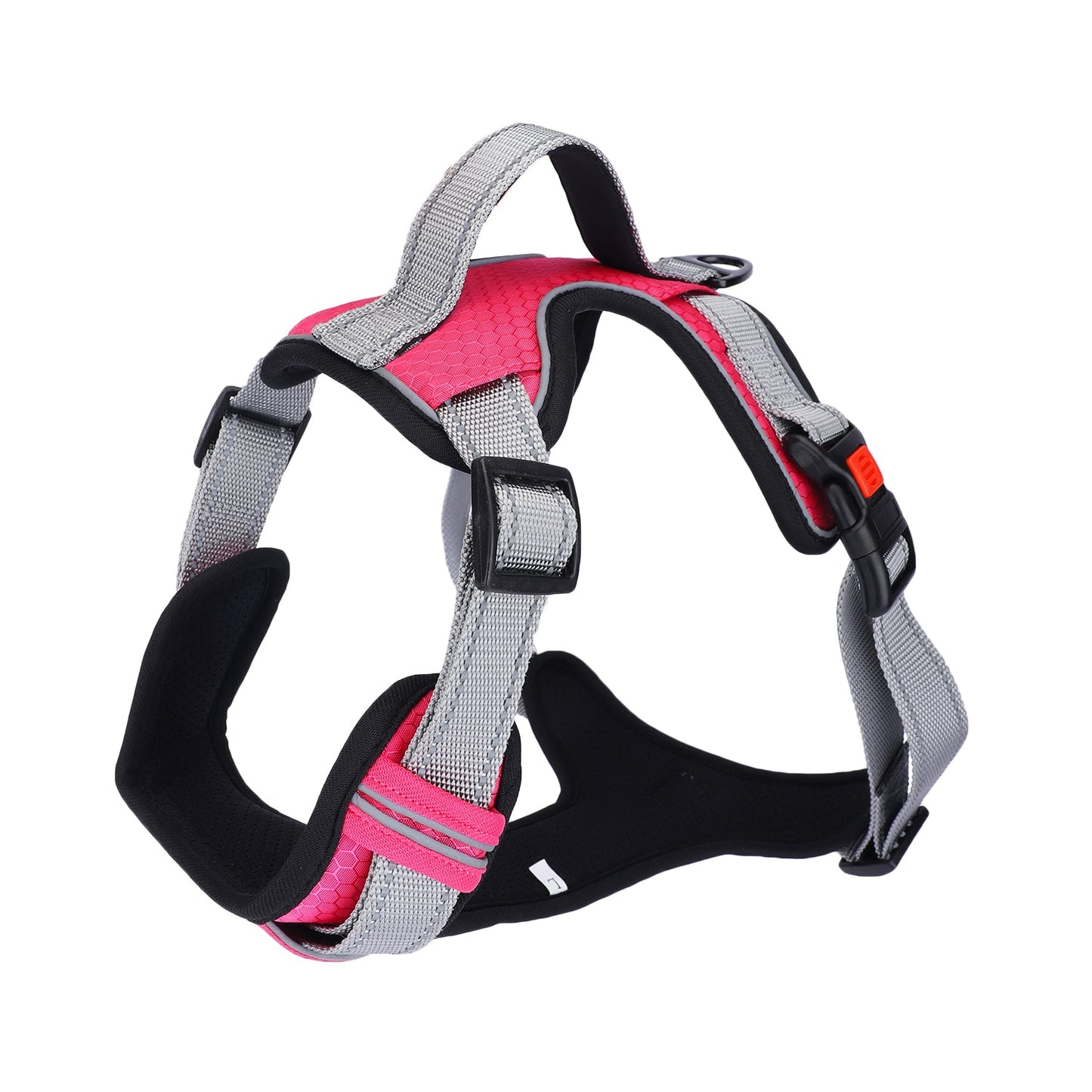 BASIL Dog Handle Harness No-Pull Adjustable Vest Harness, Reflective Pink