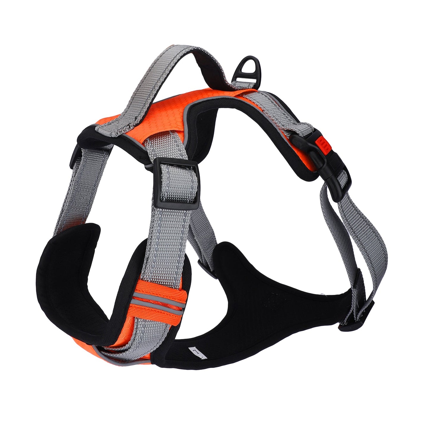 BASIL Dog Handle Harness No-Pull Adjustable Vest Harness, Reflective Orange