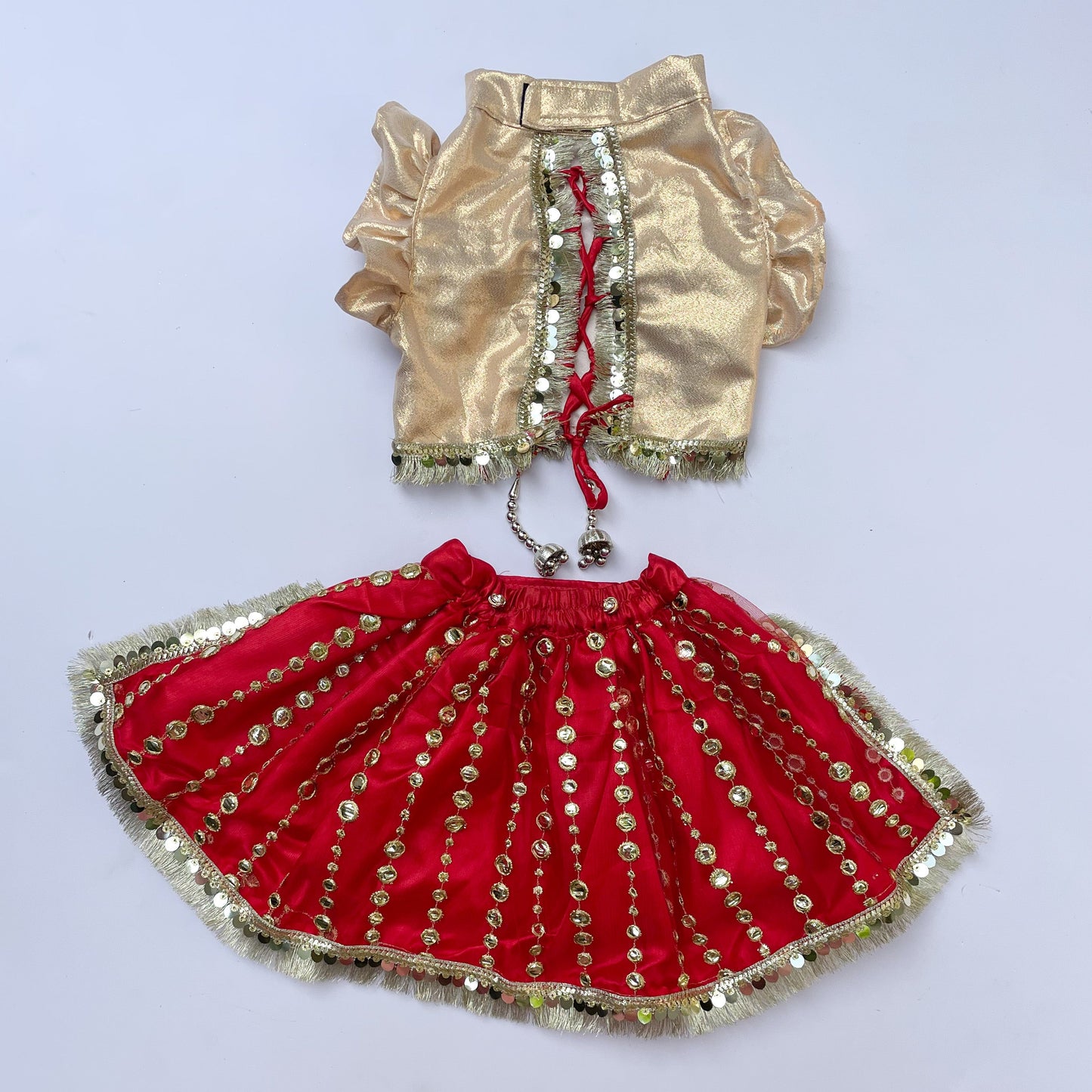 Red with Gold Lehenga