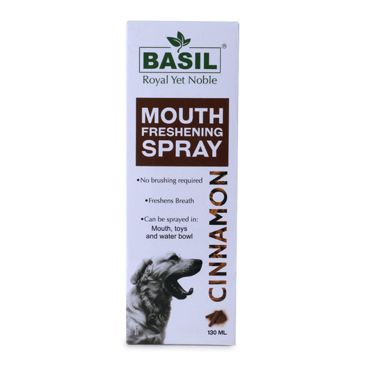 BASIL Cinnamon Mouth Freshening Spray for Dogs, 130ml