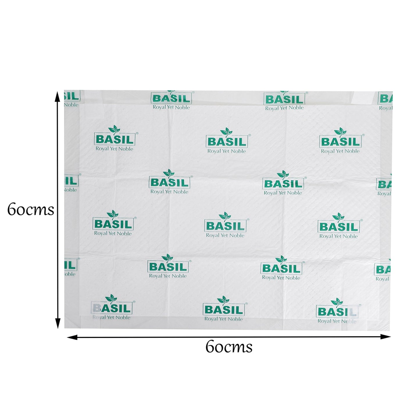 BASIL Puppy Training Pee Pads, Pack of 15 Pcs (Size - 60X60cm)