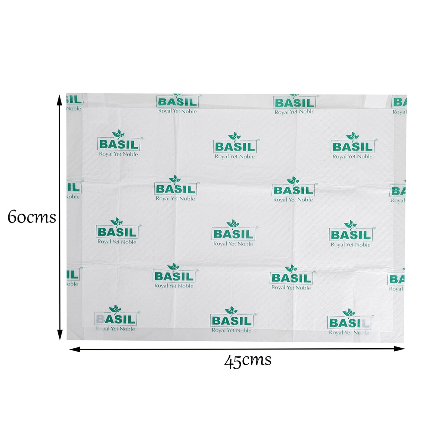 BASIL Puppy Training Pee Pads for Pets (Size - 45X60cm)