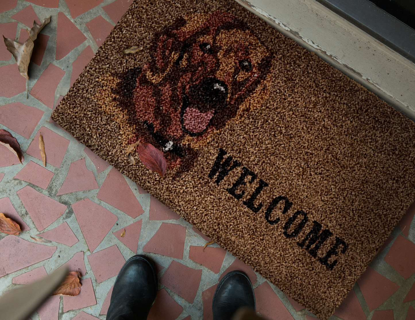Smiling Dog Doormat